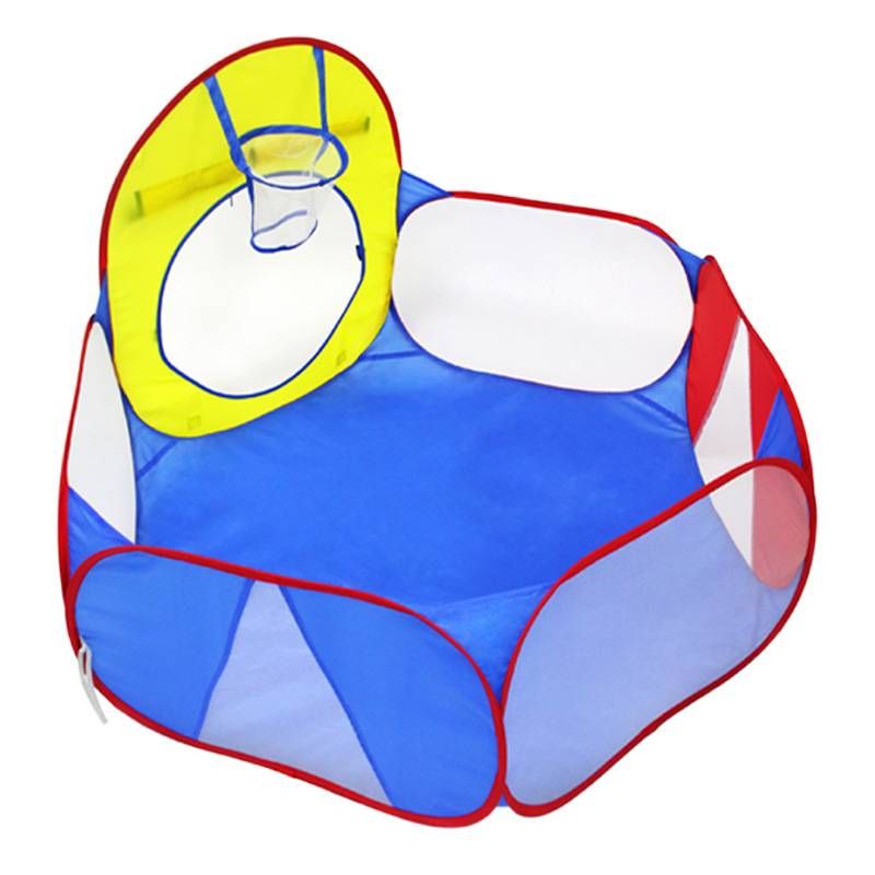 Fertiges Kinderzelt Basketballpool Buntes Ozean-Ballbecken Indoor-Spielplatz Spielzeugzelt Spielzaun_voghion.com
