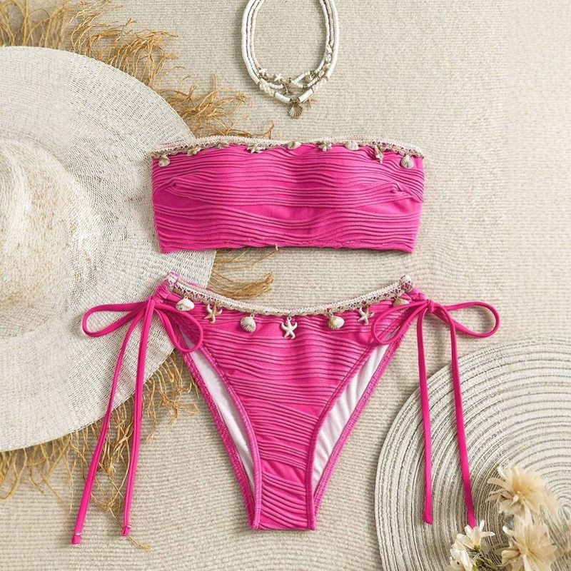 Women's Clothing Sexy Starfish Shell Tassel Swimsuit Bikini_voghion.com