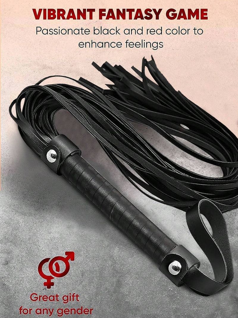 Black Small PU Whip Bdsm Spanking Flogger Flirting Bondage Restraints Sex Toys Adult Games_voghion.com