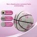 Pallone da basket da strada a 7 pannelli - Design personalizzabile in similpelle con schizzi di inchiostro per gioco al chiuso/all'aperto (grigio/blu/rosa)_voghion.com