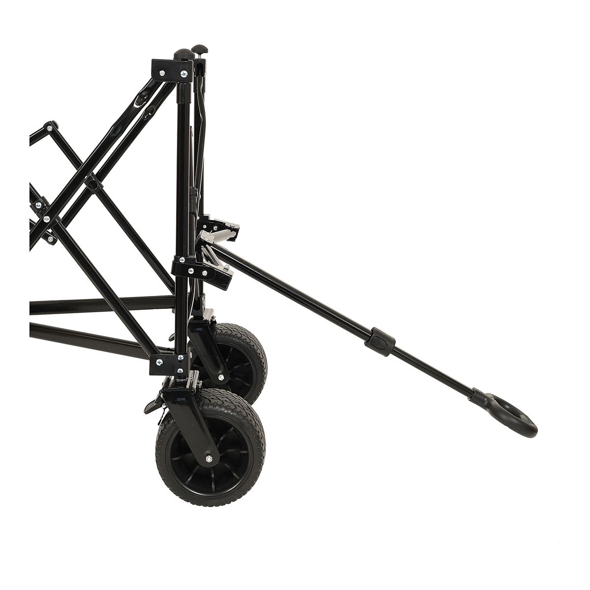 Collapsible Foldable Extended Wagon,480lbs Weight Capacity, Heavy Duty Folding Utility Garden Cart With Big All-Terrain Beach Wheels & Drink Holders,Side Pocket And Brakes, Black_voghion.com