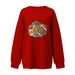 Christmas Women's clothing New velvet off-shoulder sweatshirt Thanksgiving pumpkin print off-shoulder round neck sweatshirt long-sleeved T-shirt_voghion.com