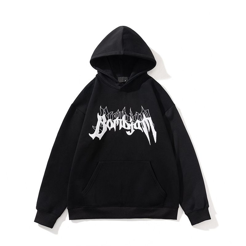 Herrkläder ny huvtröja vår och höst nya lösa handduksbroderade bokstäver lös avslappnad trendig jacka_voghion.com