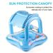 1pc Thickened Inflatable Sunshade Bell Seat Ring Blue Pink PVC Material Swimming Seat Ring Floating Ring Armpit Ring Beach Toy_voghion.com