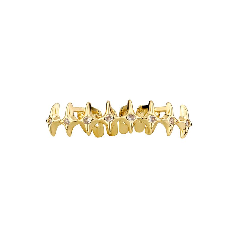 Gioielli unisex Moda stella catena bretelle personalizzate stella giunzione denti superiori e inferiori versatile rap cool ornamenti per denti HIPHOP dente_voghion.com