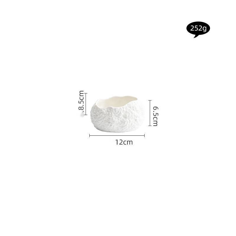 Rock Pattern Egg-shaped Hotel Restaurant High-end Dessert Creative Specialty Molecular Cuisine Artistic Dish Small Bowl_voghion.com