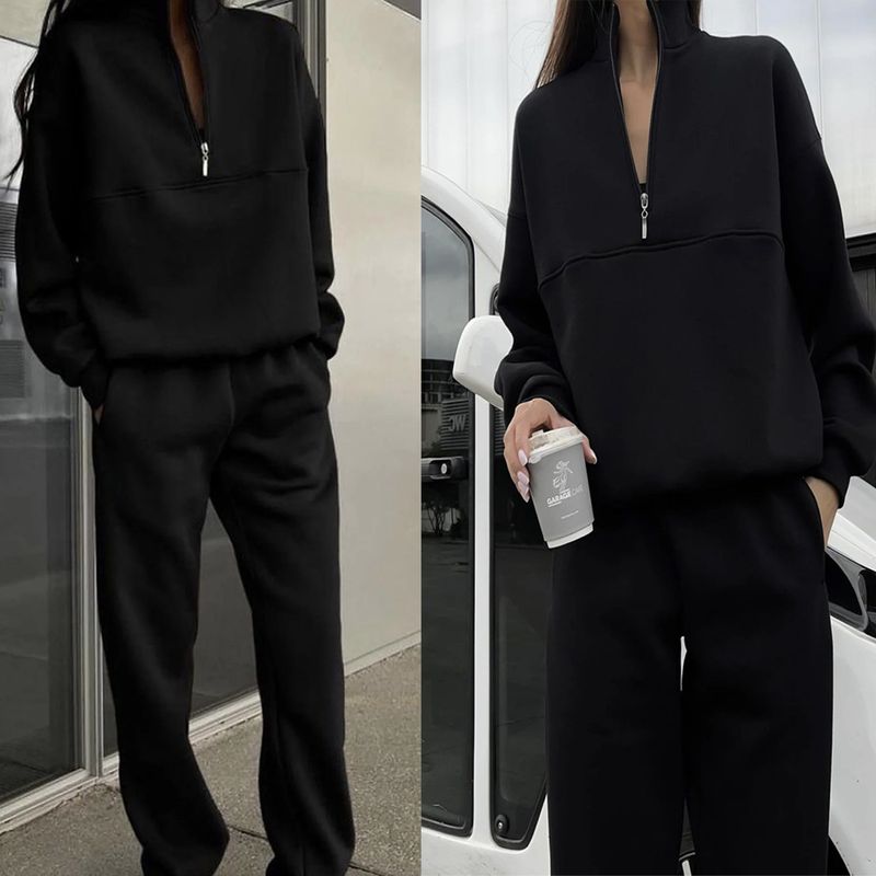Joker – sweat-shirt et pantalon rembourrés à manches longues pour femmes, costume deux pièces décontracté à la mode_voghion.com