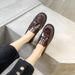 Loafer für Damen im britischen Stil 2025, neue Lack-Quaste, gewebt, runde Zehenpartie, Slip-On, echtes Leder, kleine Schuhe_voghion.com