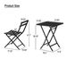 3 Piece Patio Bistro Set Of Foldable Square Table And Chairs_voghion.com
