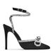 New Style Pointed Shiny Rhinestone Bow Stilettos Thin Straps Wrapped Straps Party Banquet Women's High Heels_voghion.com