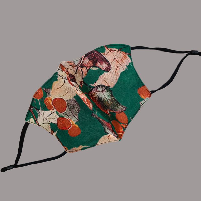 Fashion Retro Mask Women's Print Adjustable UV Protection Double Layer Breathable Thin_voghion.com