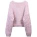 Ragazza 2023 Primavera Nuovo Maglione da Donna Manica Lunga Scollo a V Maglia a Trecce Monopetto Stile Lazy Lazy Cardigan Giacca Lavorato a Maglia_voghion.com