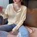 Women's Knit Cardigan Sweater New Arrival Loose Fall Top Casual Open Front Coat Long Sleeve Soft Polyester Plain Color_voghion.com