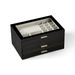 1pc CASEGRACE Large 26.42cm Transparent Flip-Top Jewelry Organizer Box - Double Drawer Leather Storage_voghion.com