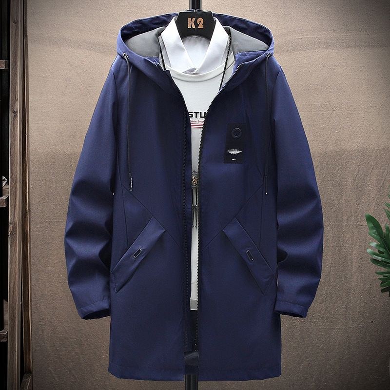 CT Trench Coat 2025 Spring And Autumn New Mid-Length Jacket Trendy Hooded Casual Versatile Men's Outerwear_voghion.com