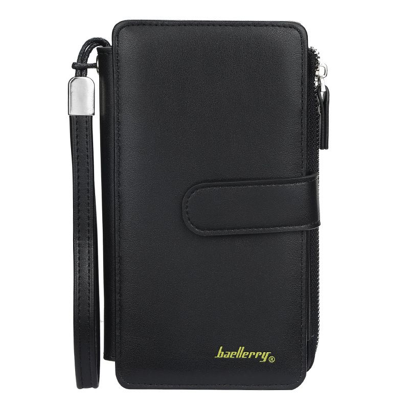 Portafoglio Baellerry da uomo, lungo, multifunzionale, borsa per cellulare, retrò, con cerniera, fibbia, all'ingrosso_voghion.com