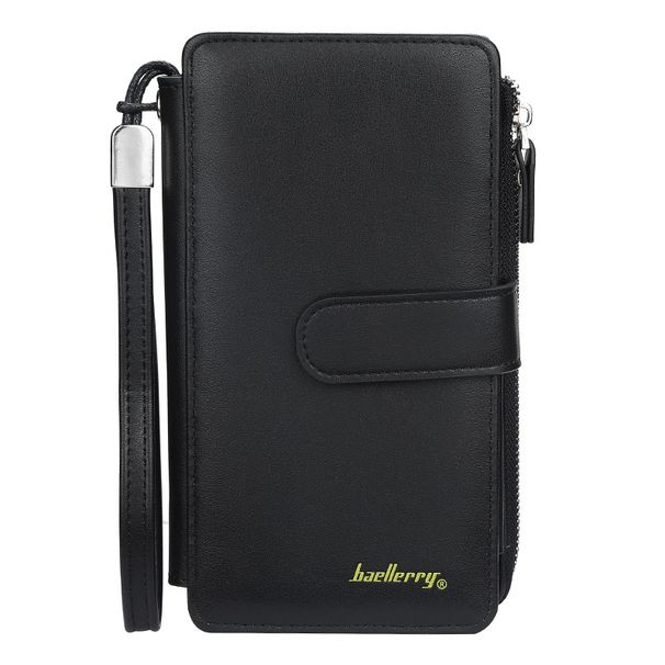 Portafoglio Baellerry da uomo, lungo, multifunzionale, borsa per cellulare, retrò, con cerniera, fibbia, all'ingrosso_voghion.com