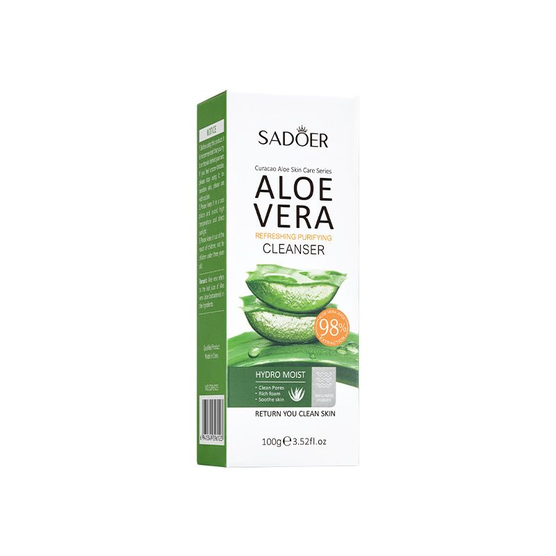 SADOER Aloe Vera Refreshing Cleansing Cleanser Moisturizes, Cleanses Dirt, Facial Cleanser, and Skincare Products_voghion.com