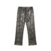 2024 Summer New Trendy Brand Laser Shiny Gold Casual Slightly Stretchy Leopard Print Jeans Unisex_voghion.com
