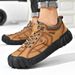 Spring and summer 2023 outdoor men's casual genuine cowhide thick soled business dad leather shoes, hiking shoes_voghion.com