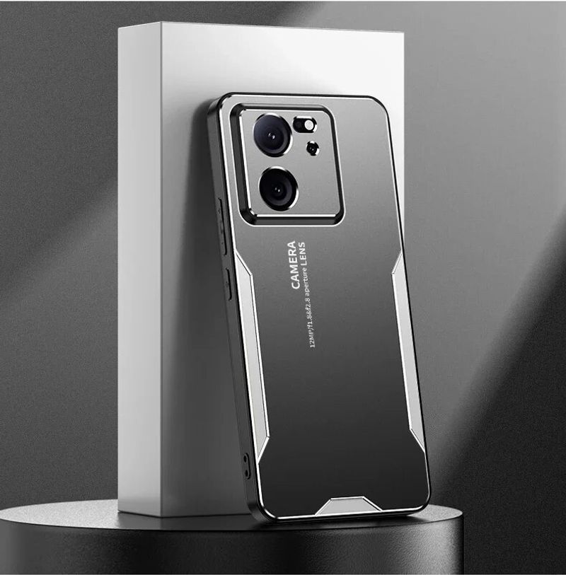 Stötsäkert fodral för Xiaomi 13T 12T 11T 10T 13 12X 12 11 Pro Note 10 9 Lite 5G NE 11i Ultra 10S Borstad metall aluminium_voghion.com