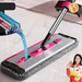 Unique Thickened Chenille Stainless Steel Rod Clamp Fixed Dual-use Dry And Wet Hand-free Household One-sweep Flat Mop_voghion.com