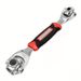 1pc 45# Steel Socket Wrench, 8-in-1 Multifunctional Box End Spanner, Non-Slip Grip Handle, Heavy-Duty CR-V Vanadium Forged Maintenance Tool_voghion.com