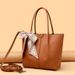 2024 new leather large capacity tote with layered cowhide, high-end single shoulder crossbody women's bag for work and_voghion.com