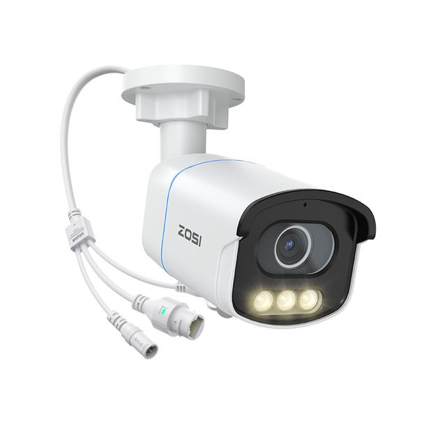 Sistema de câmera de segurança POE de 5 MP – Visão noturna com luz negra, áudio de 5 metros, kit de vigilância externa/interna à prova de intempéries (2880×1620, 12 V DC)_voghion.com