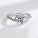 Live Broadcast of Angel Kiss Silver Heart shaped Micro inlay Mouth Fashionable High end Moissanite Ring Girl_voghion.com
