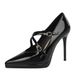 Pedicure Thin Women's Shoes Thin Heel High Heel Light Mouth Pointed Suede Single Shoes High Heels_voghion.com