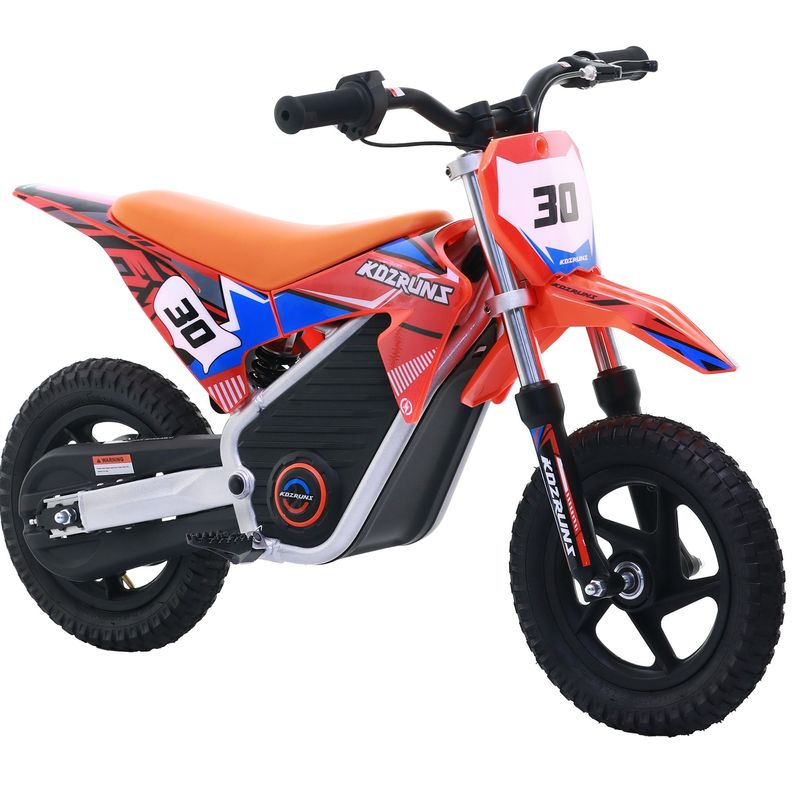 MX-E250 12 Inch For 3-6 Year Old Children Off-road Racing, Maximum Speed 25km/h 250W Mid-mounted Brushed Motor Range 18km Rear Mechanical Disc Brakes And Spring Shock Absorbers._voghion.com