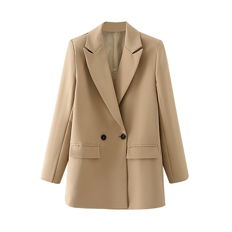 Giacca da donna a due bottoni con temperamento alla moda_voghion.com