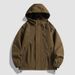 American Style Outdoor Windproof Men Waterproof Spring Autumn Loose Functional Diagonal Zipper Hiking Sports Jacket_voghion.com
