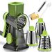 Manual Rotary Vegetable Slicer - Multi-Function Cheese Grater & Food Chopper For Slicing Shredding - Ergonomic Kitchen Gadget With Non-Slip Base_voghion.com