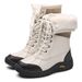 Women's Outdoor Winter Boots With Fur Lining - Lace Up Ankle Snow Shoes For Women Plus Size Available_voghion.com