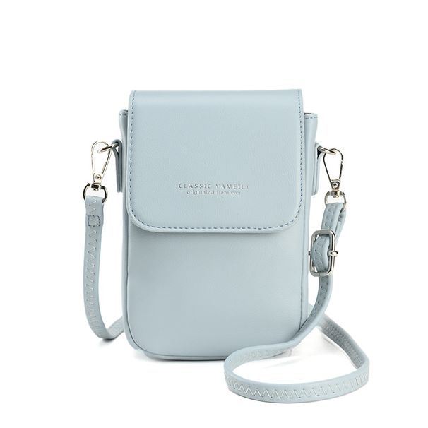 Women's Mobile Phone Bag Single Shoulder Crossbody Bag Multi-functional Female Bag Solid Color Vertical Mobile Phone Bag_voghion.com
