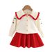 Hot Sale 2025 Autumn And Winter New Products Girls Embroidered Lapel Cardigan Sweater Skirt Suit_voghion.com