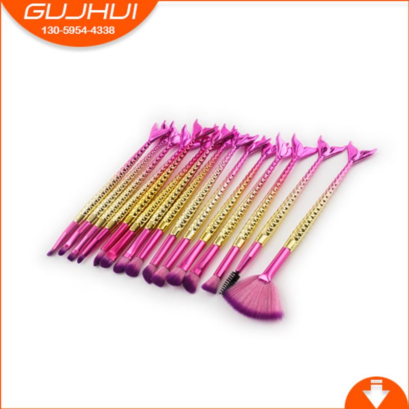 5/10/15-teiliges Make-up-Pinsel-Set mit Meerjungfrauen-Make-up-Pinseln, Beauty-Tools, Foundation-Pinsel, GUJHUI_voghion.com