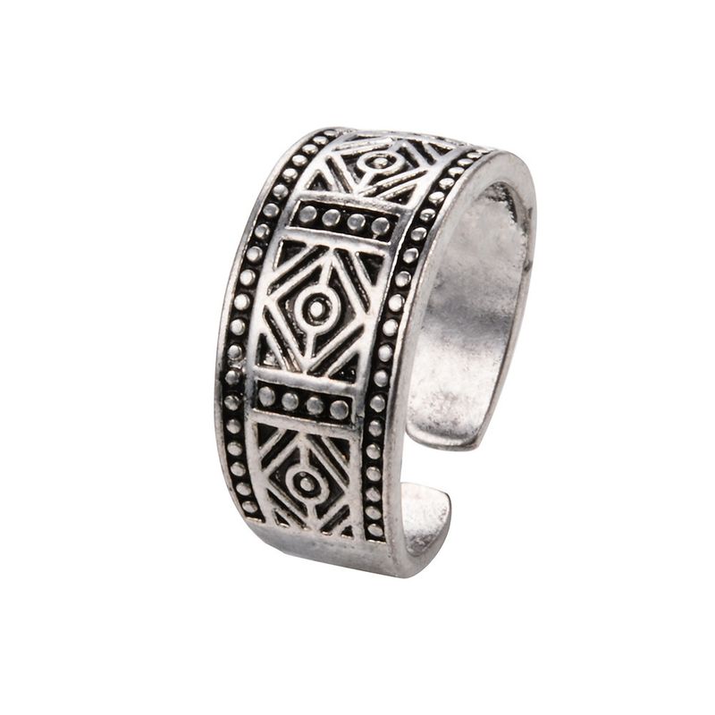 Diamond Men's Instagram Trendy Old Nine Gates Buddha Same Pattern Open Ring Handicraft_voghion.com