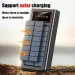 New200000 MAh Solar Bank Large Capacity Mobile Power Fast Charging Battery Dual USB 4 Cables For IPhone Samsung Huawei_voghion.com