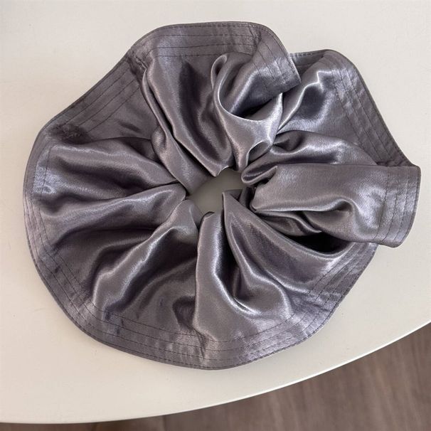 Anello per capelli giapponese e coreano Ins, grande, tinta unita, morbido, in raso, per intestino crasso, alla moda e semplice, con corda per capelli a sfera bassa e temperamento di alta qualità._voghion.com