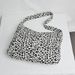 Trendy Modische Kleine Leopard Print Crossbody Canvas Ins High-end-Feeling frauen Tote Große Kapazität Schulter Shopping_voghion.com