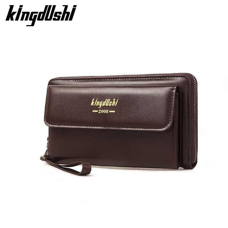 Men's Bags Kingdushi Men's Long Wallet Korean Style Single Zipper Large Capacity Clutch Bag Men's Fashion Versatile Mobile Phone Bag_voghion.com