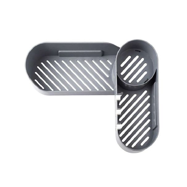 Wall Mounted Bathroom Corner Storage Rack Kitchen Shelf For Bathroom Shampoo Organizer With Hooks Towel Hanger Organizer_voghion.com