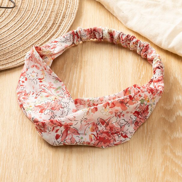 Nuovo stampato per donne con stile regolare, fasce per capelli in chiffon in tessuto a maglia incrociata, fasce per il viso_voghion.com