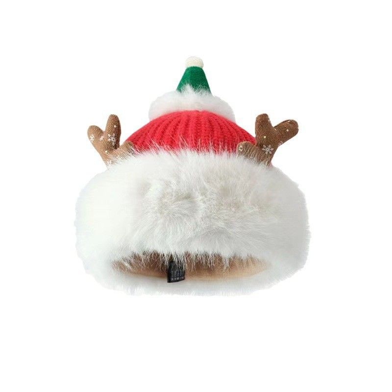 Uus Cue Anlers jõulukii lastele sügiseks ja veiniks, soe, paksude kõrvadega, Korea väljaanne, punane, põlledega_voghion.com