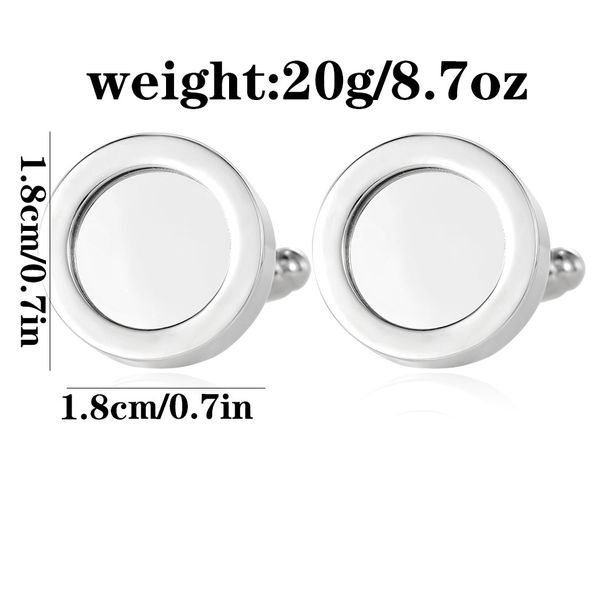 photo cufflinks men's round photo frame can be placed in the photo copper cuff nail source factory ins new product_voghion.com