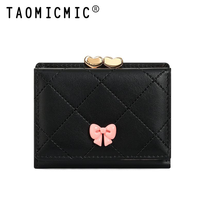 Women's Small Wallet Soft Leather 3-fold Compact Card Holder Wallet With Separate Coin Pocket, Multiple Card Slots And Available Colors_voghion.com