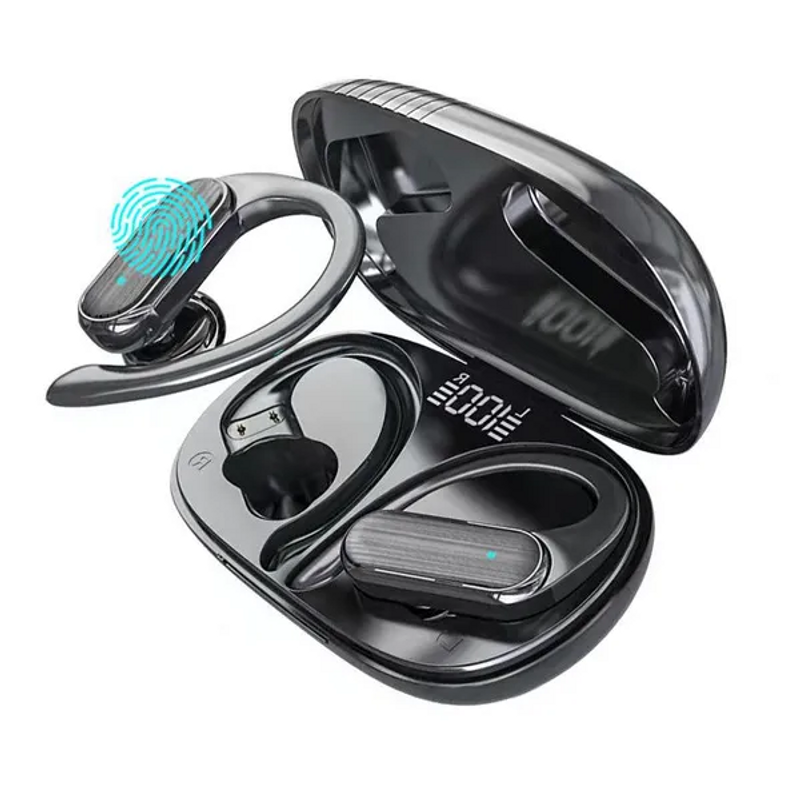9D Stereo HiFi Wireless Bluetooth5.3 Ohrhörer, Bluetooth-Ohrbügel-Sport-Headset, wasserdichte Kopfhörer Mini-Ohrhörer mit LED-Display-Ladeetui_voghion.com